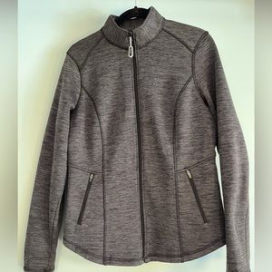 Zavate Ava Therese Scrub jacket 2 pocket, sz S in Heather Grey.